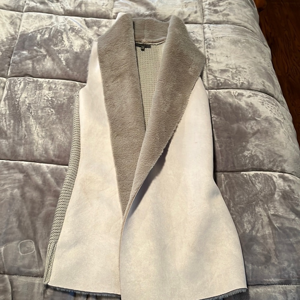 Moving Sale!!!! Gorgeous knit faux fur long vest